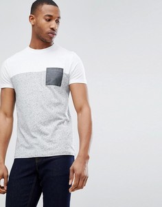Футболка в крапинку с контрастными рукавами ASOS DESIGN - Серый