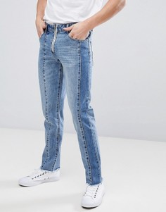 Узкие джинсы со вставками ASOS - Синий