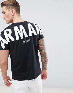 Черная футболка с логотипом на спине Armani Exchange - Черный