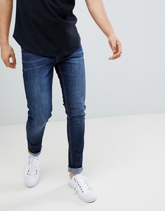 Темно-синие обтягивающие джинсы с логотипом Versace Jeans - Синий