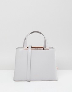 Кожаная сумка-тоут Ted Baker - Серый