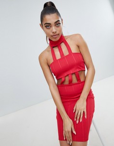 Бандажное облегающее платье Lasula - Красный