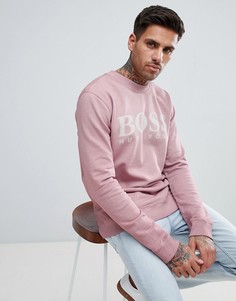 Розовый свитшот с круглым вырезом BOSS - Розовый
