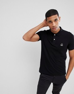 Черное обтягивающее поло United Colors of Benetton - Черный
