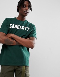 Зеленая футболка Carhartt WIP College - Зеленый