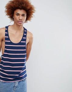 Майка-борцовка в полоску ASOS DESIGN - Темно-синий