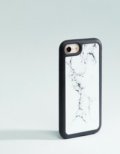 Чехол для iPhone 6/7/8 цвета белого мрамора Typo - Мульти
