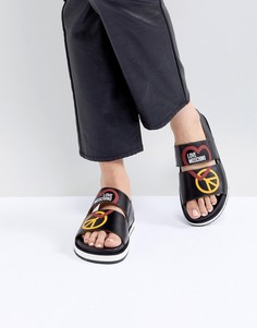 Сандалии с логотипом Love Moschino - Черный