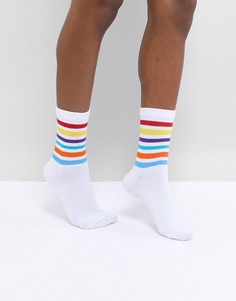 Носки в радужную полоску ASOS DESIGN - Мульти