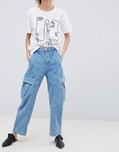 Широкие oversize-джинсы в стиле милитари ASOS DESIGN - Синий