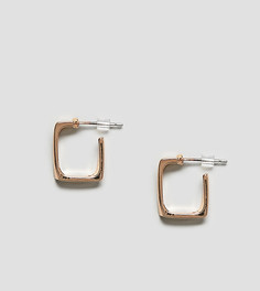 Квадратные серьги-кольца Reclaimed Vintage Inspired - Золотой