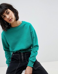 Присборенный свитшот River Island - Зеленый