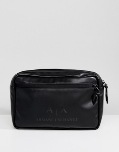 Черная сумка через плечо из искусственной кожи Armani Exchange - Черный