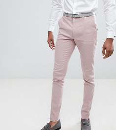 Розовые льняные брюки скинни ASOS TALL Wedding - Розовый