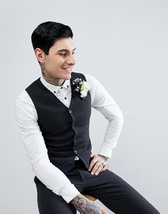 Супероблегающий жилет ASOS Wedding - Серый