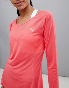 Красная футболка с длинными рукавами и логотипом Puma Running - Красный