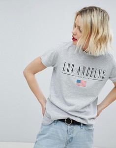 Футболка с принтом Los Angeles ASOS DESIGN - Серый