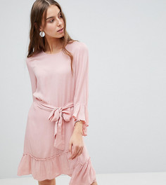 Платье с оборками и запахом Vero Moda Tall - Розовый
