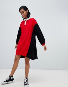Платье-рубашка в стиле колор блок ASOS DESIGN - Мульти