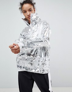 Серебристая куртка Nike - Серебряный