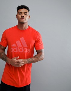 Красная футболка с логотипом adidas Athletics CF2109 - Красный
