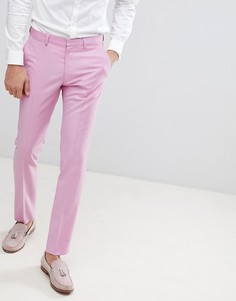 Розовые брюки скинни из 100% шерсти ASOS DESIGN Wedding - Розовый