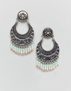 Гравированные серьги-подвески ASOS DESIGN - Серебряный