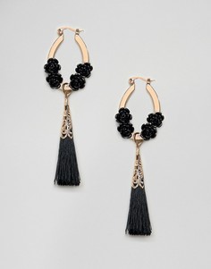 Серьги с розой и кисточкой ASOS DESIGN - Золотой