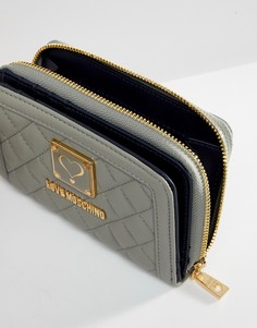 Стеганый кошелек Love Moschino - Серый