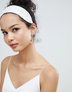 Повязка на голову с бусинами ASOS DESIGN - Белый