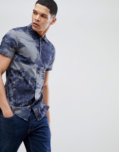 Рубашка с короткими рукавами и гавайским принтом Jack &amp; Jones Premium - Темно-синий