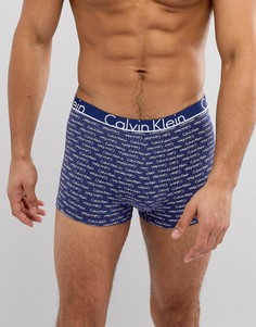Хлопковые боксеры-брифы с логотипом Calvin Klein - Синий