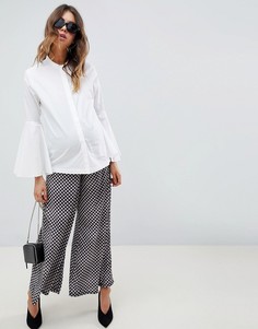 Широкие брюки в клеточку ASOS DESIGN Maternity - Мульти