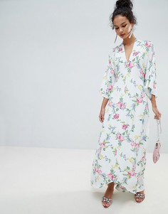Платье макси с цветочным принтом Miss Selfridge - Мульти