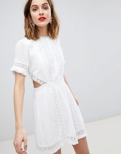 Кружевное приталенное платье River Island - Белый