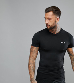 Черная компрессионная футболка с отражающим логотипом Fila Vintage Sport - Черный
