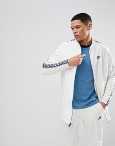 Белая спортивная куртка с полосками сбоку Nike AJ2681-133 - Белый