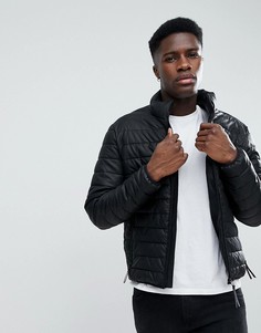 Стеганая куртка из искусственной кожи Esprit - Черный