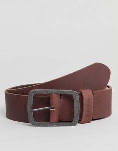 Коричневый кожаный ремень Dickies Eagle Lake - Коричневый