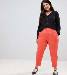 Комбинируемые брюки-сигареты с завышенной талией ASOS CURVE - Розовый