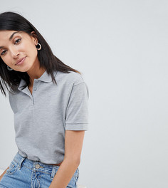 Серая футболка-поло ASOS DESIGN Tall - Серый