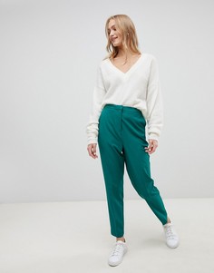 Брюки-сигареты зеленого цвета ASOS DESIGN - Зеленый