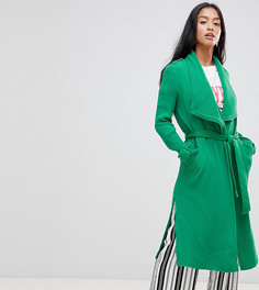 Длинное пальто River Island Petite - Зеленый