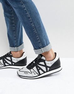 Белые кроссовки с логотипом Armani Exchange - Белый