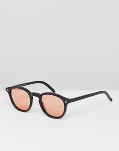 Солнцезащитные очки в круглой черной оправе Monokel - Черный