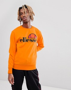 Оранжевый свитшот с крупным логотипом ellesse - Оранжевый