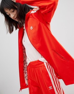 Красно-розовая спортивная куртка adidas Originals - Красный