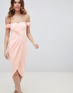 Облегающее платье миди ASOS DESIGN - Розовый