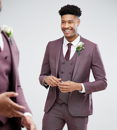 Фактурный приталенный пиджак ASOS TALL Wedding - Фиолетовый