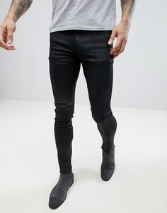 Черные джинсы скинни со вставками ASOS DESIGN - Черный